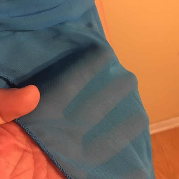 Sheer Light Blue Dress w/side zipper size XXL - Picture 6 of 9